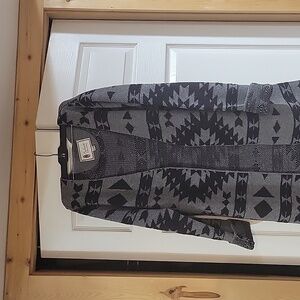 Long Aztec print cardigan